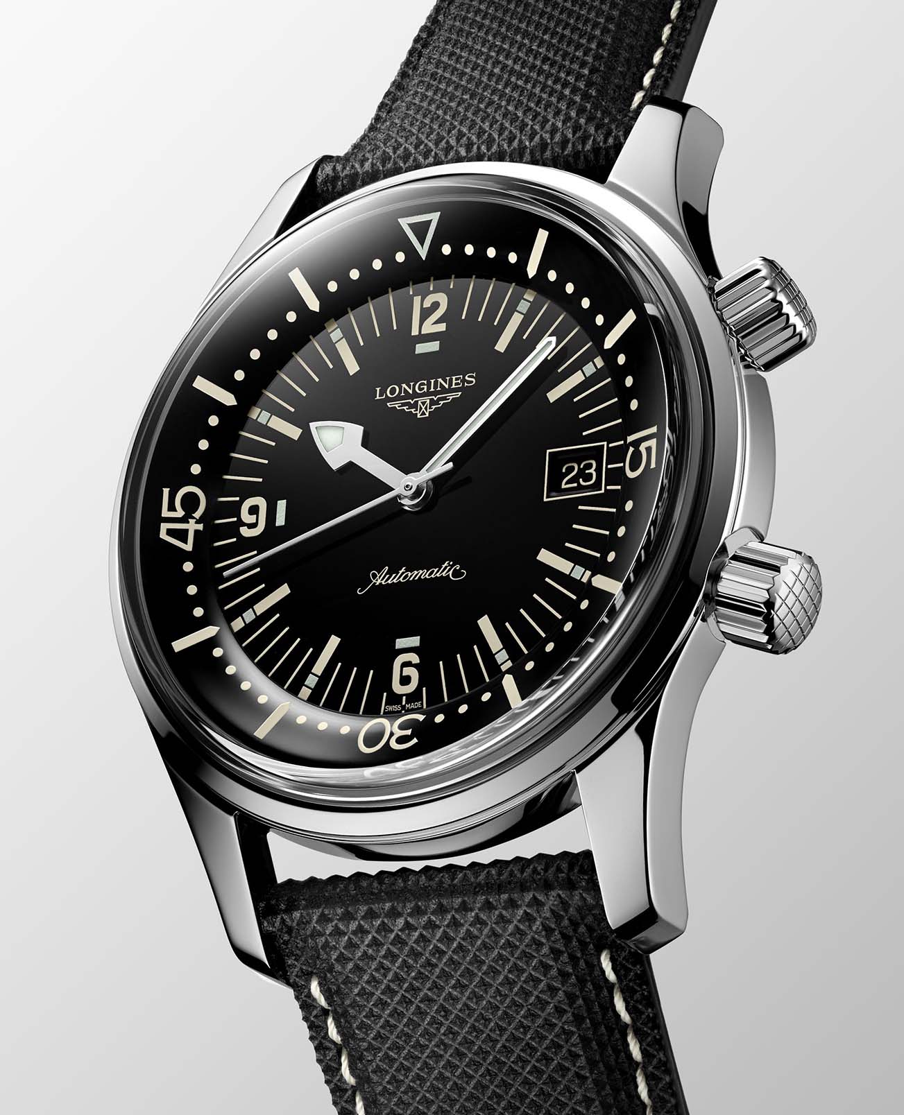 Longines Longines Legend Diver Watch L3.774.4.50.0  , наручные мужские часы фото под углом